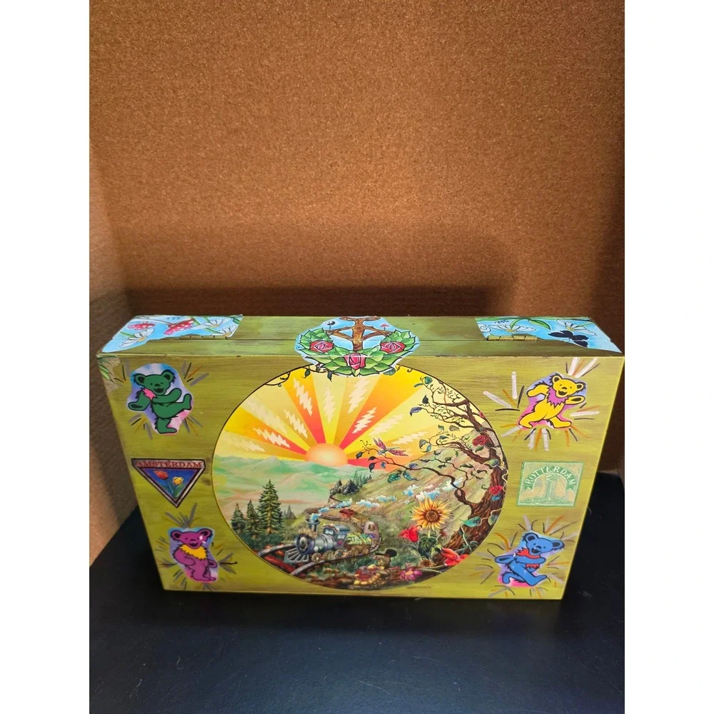 Grateful Dead Wooden Stash Box Dancing Bears Terrapin Station Psychedelic